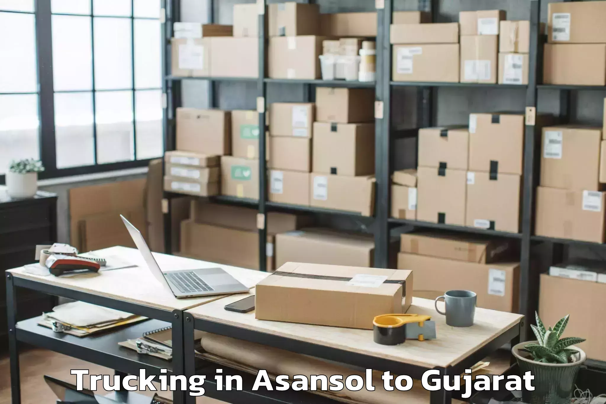 Easy Asansol to Mahuva Trucking Booking